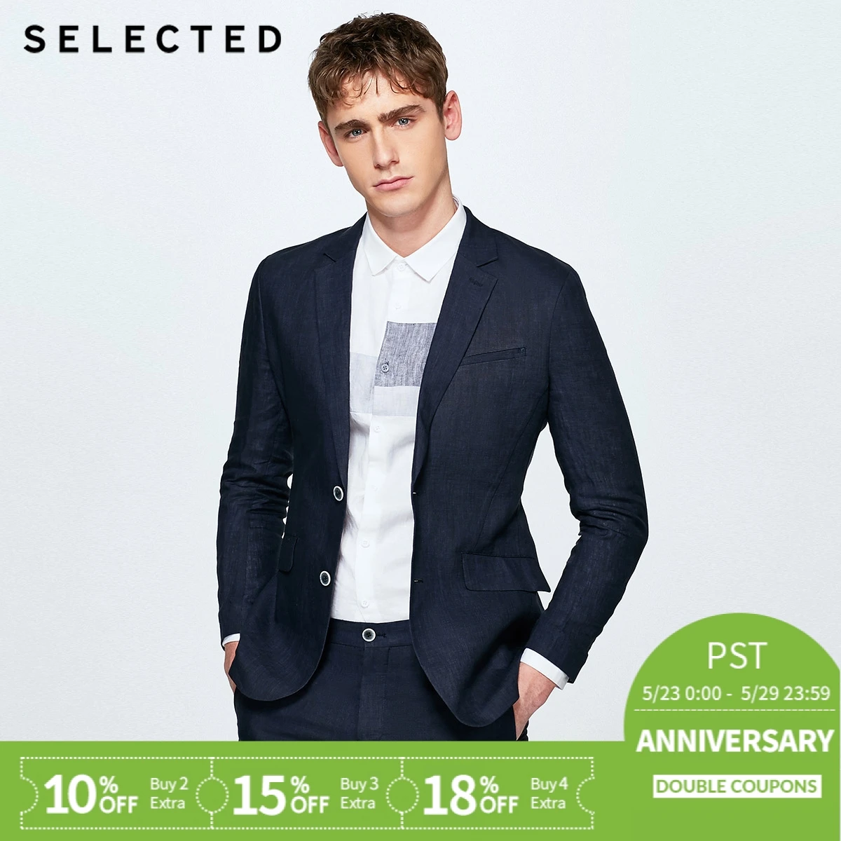 

SELECTED Flax slim fit suit coat Blazer S|418272503