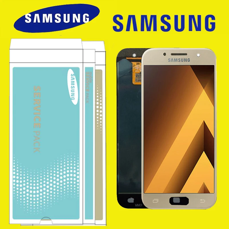 

ORIGINAL 4.7'' LCD Replacement for SAMSUNG Galaxy A3 2017 A320 A320F Touch Screen Digitizer Assembly with SERVICE PACK