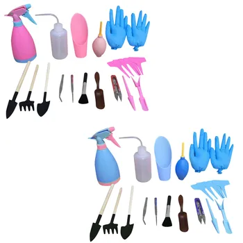 

Behogar 21PCS Mini Garden Planting Tools Set Kit for Digging Loosening Transplanting Watering Flower Succulent Potted Plants