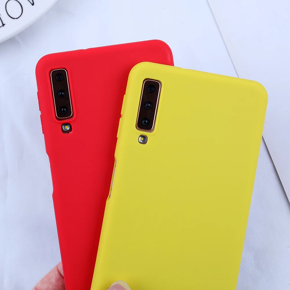 

Candy Case For Samsung Galaxy A3 A5 A7 2017 A7 A6 A8 2018 A8 A6 Plus Silicone Matte Plain TPU Phone Cases Fundas Coque Shell