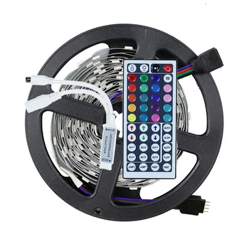 

RGB LED Strip Light 5050 5M 150Leds Non Waterproof DC12V RGB with Mini 44Key RGB Controller Outdoor LED Tape Ribbon Light