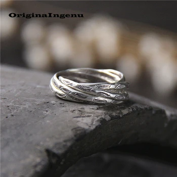 

Vintage Jewelry 925 Silver Ring Anillos Charm Fish Minimalism Mom Girlfriend Birthday Unique Gift Haut Femme Rings for Women
