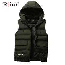 Riinr Новинка Весна Auutmn куртка без рукавов для мужчин Модный зимний жилет мужской утеплитель тела плюс размер рабочие жилеты Жилет