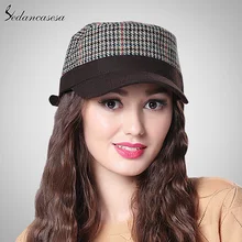 Sedancasesa, модные женские и мужские армейские кепки, классная бейсболка в стиле хип-хоп, клетчатая плоская шляпа, Солнцезащитная бейсболка, осенне-зимняя Кепка