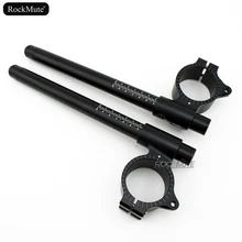 Мотоцикл 50 мм вилка трубки клип Ons Руль с ЧПУ рукоятки для Honda Kawasaki Yamaha Suzuki Aprilia Ducati Универсальный черный