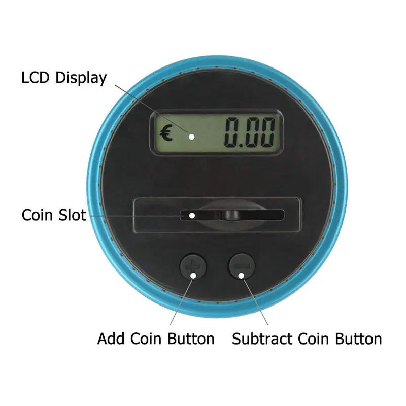 Digital Piggy Bank Counter Electronic Smart Lcd Screen Money Saving Box Automatic Coin Counting Storage Box For USD EURO GBP