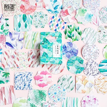 

45 Pcs/lot Mini Green Glass Sticker Decoration DIY Scrapbooking Sticker Stationery Kawaii Diary Label Sticker