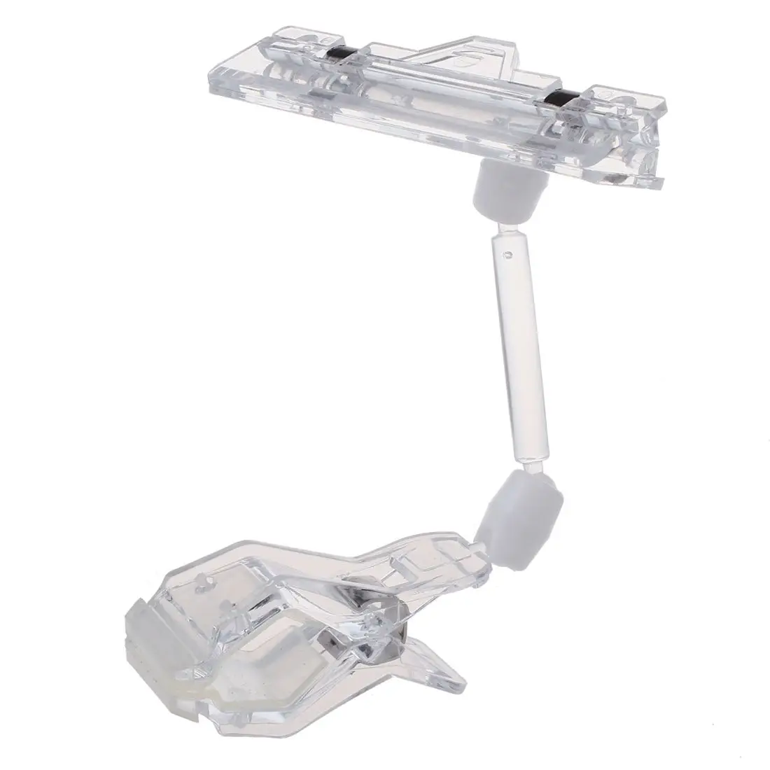 

HOT-6.5" Height Transparent Plastic Double Clips Adjustable Pop Sign Card Display Holder