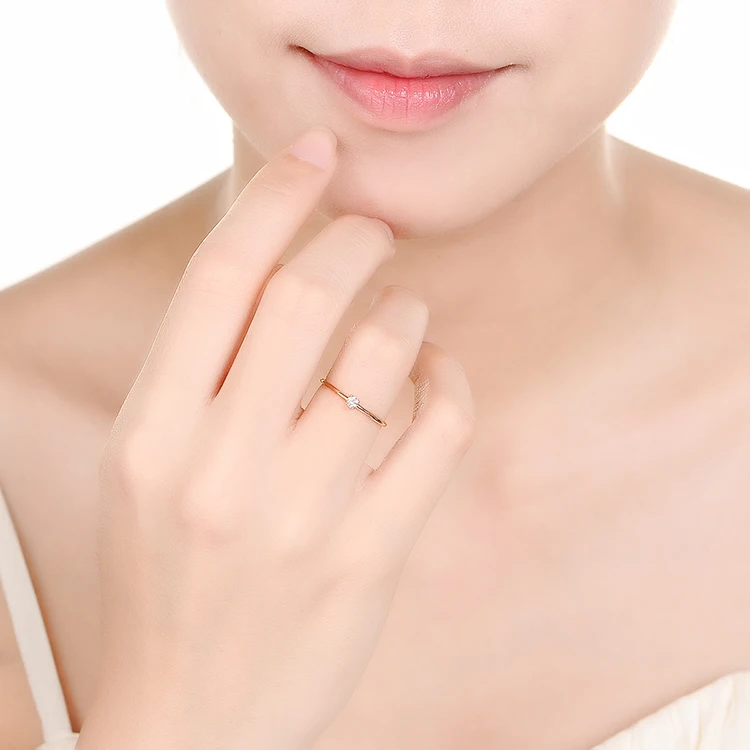 18k Pure Gold Rings Noble Diamond 750Solid Female Exquisite Elegant Precious Fine Jewelry Beautiful Women Ring