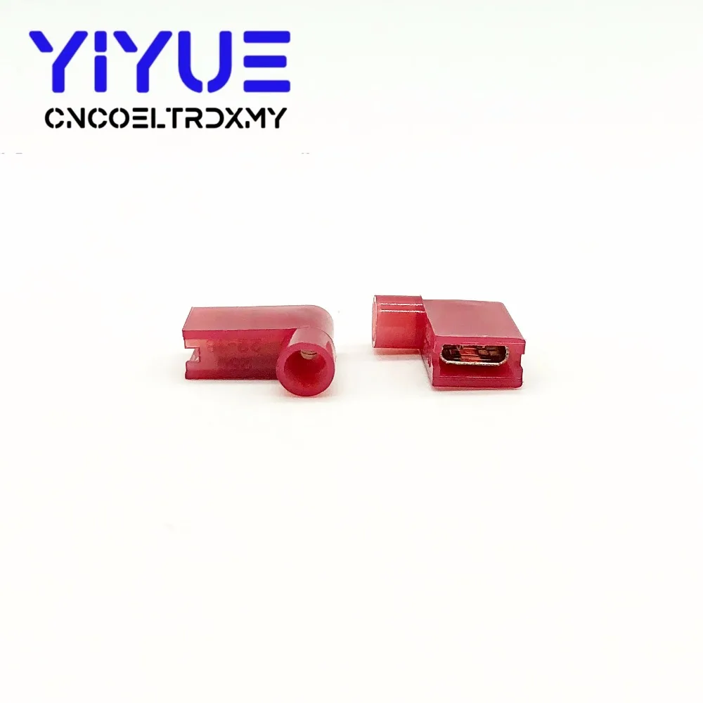 Terminals FLDNY1-250 FLDNY1.25-250 Nylon brass Flag Female Terminal insulated WIRE CONNECTORS 20PCS 0.5-1.5mm2 AWG22-16 FLDNY (3)