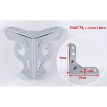 4 шт./лот H8CM европейский стиль цветок металлическая ножка средства ухода за кожей стоп Chrome мебель с шурупы не регулируемый