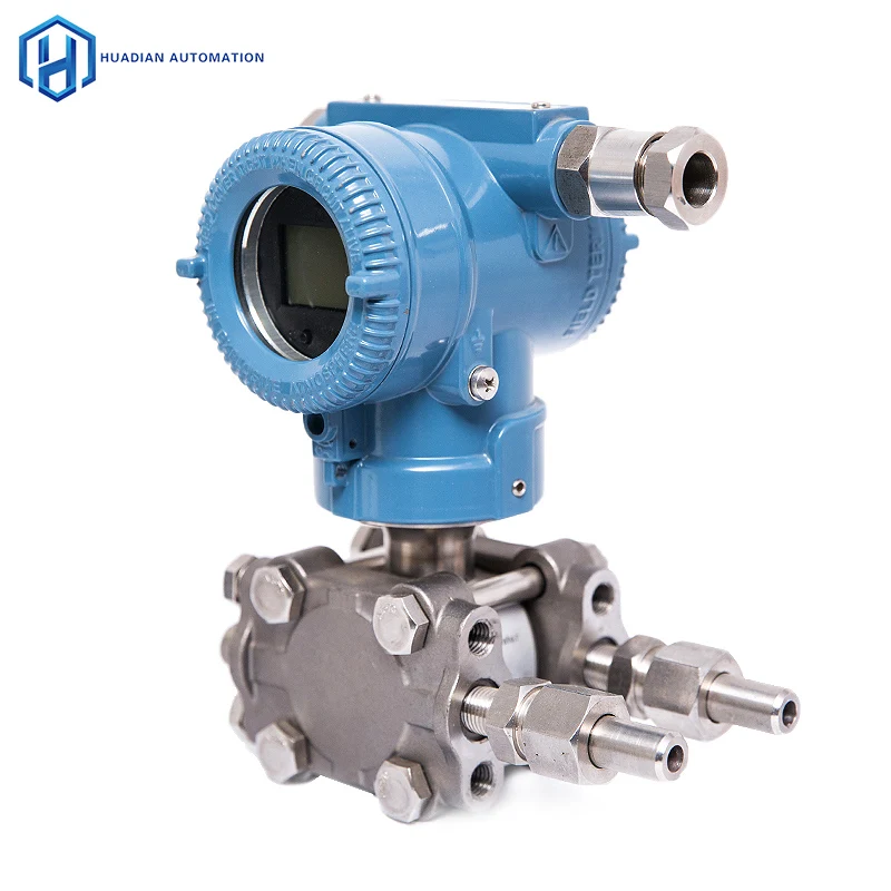 4-20mA air differential pressure transmitter 100 psi intelligent digital display capacitance fuel water sensor with flange | Инструменты