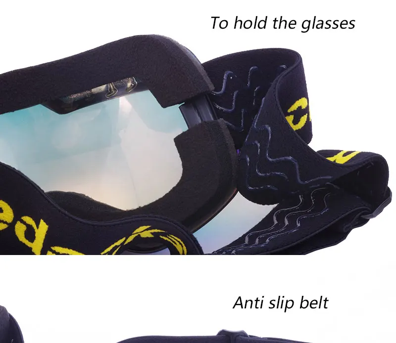 Reedocks Фирменная Новинка двухслойные катания на лыжах, сноуборде, UV400 Анти-туман большой Лыжная маска очки Для мужчин Для женщин Снег Сноуборд с Чехол