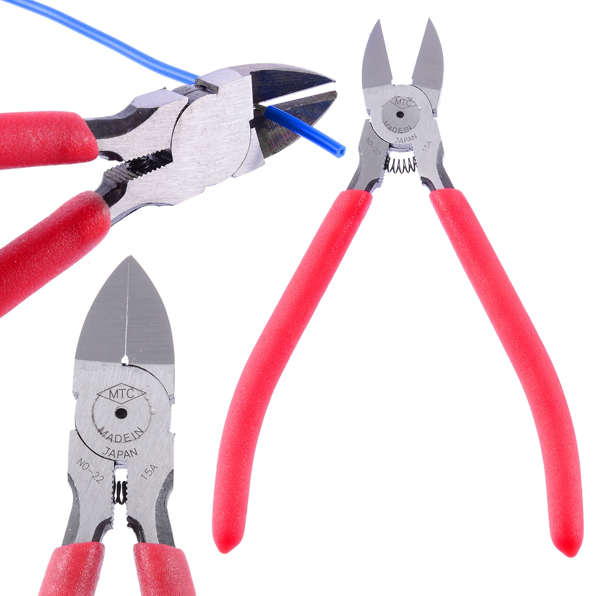 High Strength Diagonal Plier 6" 45# Flush Cut Side Cutting Pliers PVC Handle Electrical Wire Cable Cutter Hand Tools