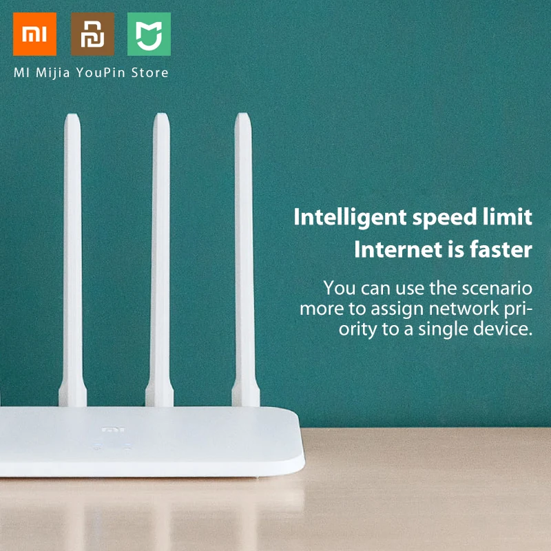 Xiaomi Mi Wi-Fi роутер 4C 64 ram 802,11 b/g/n 2,4G 300 Мбит/с беспроводные роутеры повторитель 4 антенны Смарт-приложение контроль