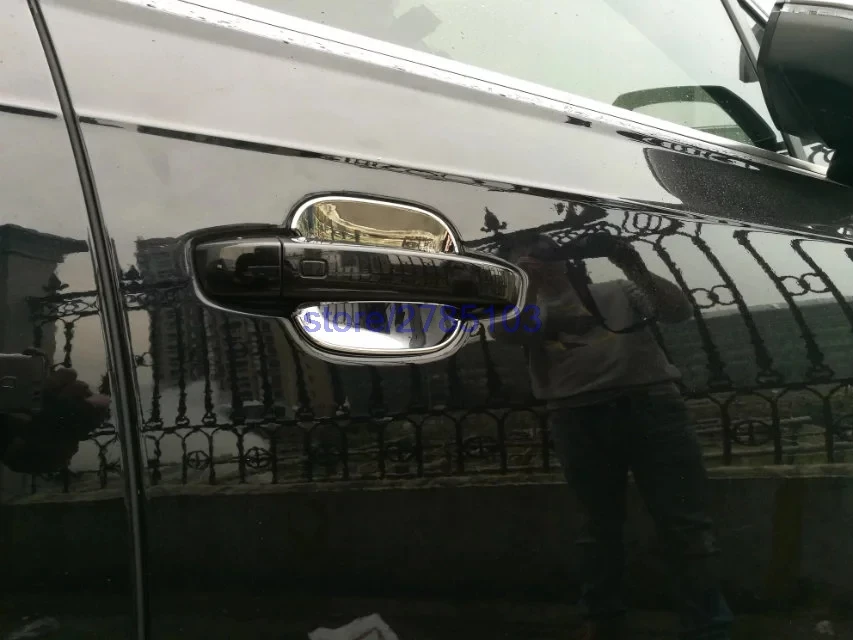 For Audi Q7 2016 2017 Chrome Door Handle Bowl Insert Trim Decorative