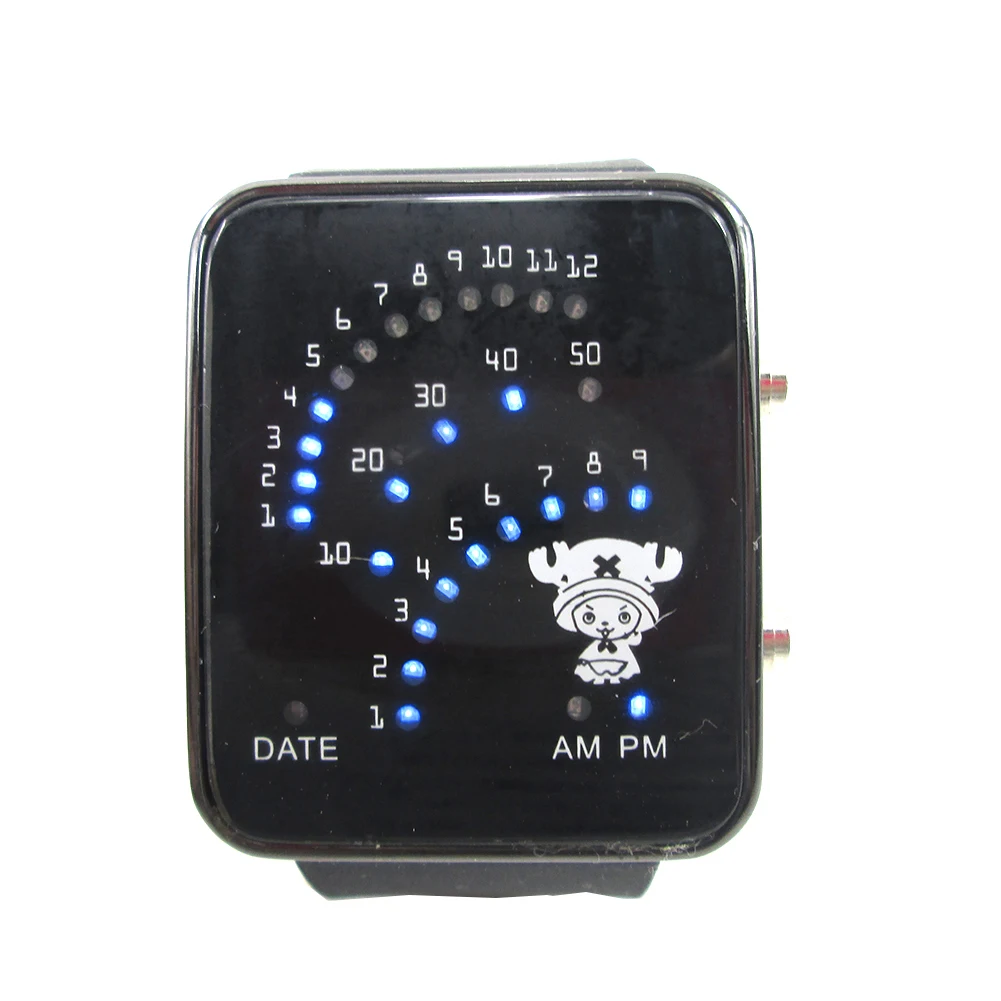 

Bsarai One piece reborn Bleach Shugo Chara Detective Conan LED fan-shaped wristwatches