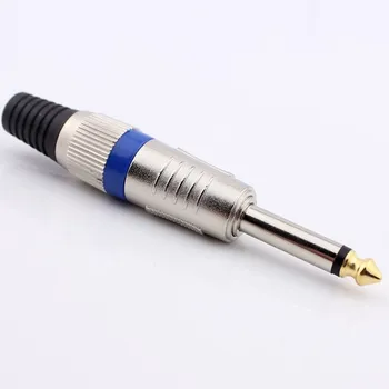 

4pcs Jack 6.35 mm 6.5 mm Connector Mono Audio Jack Adapter Microphone Plug