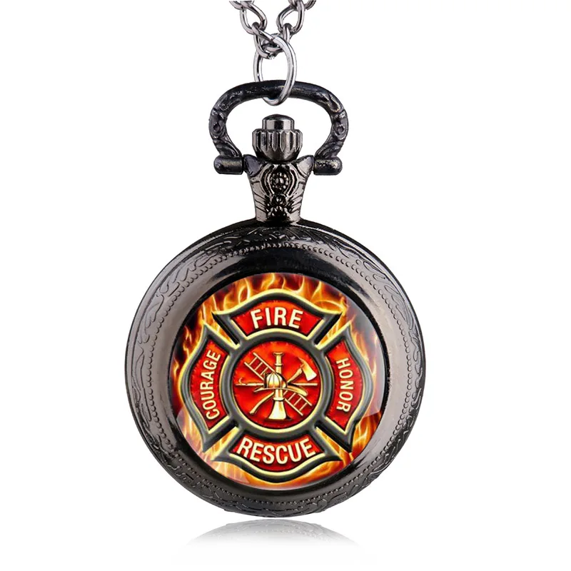 Buy New Fashion Bronze Fire Fighter Control Pocket Watch Pendant Fire Dept