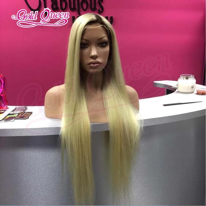Alibaba Express Ombre Blonde Full Lace Wig Virgin Brazilian Human Hair Straight Wigs Two Tone T1b 613 Blonde Front Lace Wigs Human Hair Straight Wigs Blonde Full Lace Wigfull Lace Wig Aliexpress