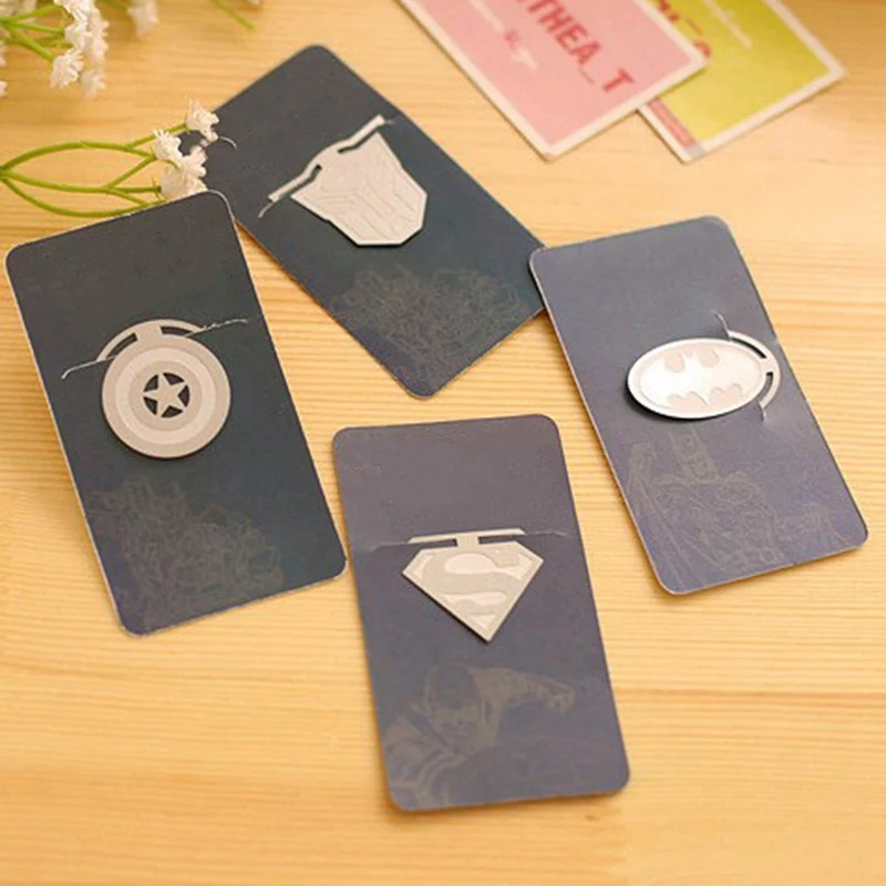 2Pcs Creative Cartoon Metal Book Markers Bookmark For Books Paper Clips