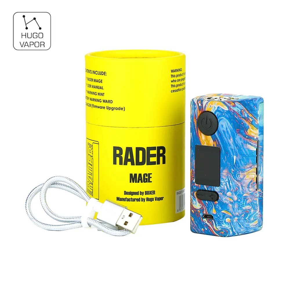 

Original Hugo Vapor Rader Mage TC Box MOD 218W Output Mod Supports VW/TC/Curve/Preheat & 2A Quick Charge Vape E-Cigarette Mod