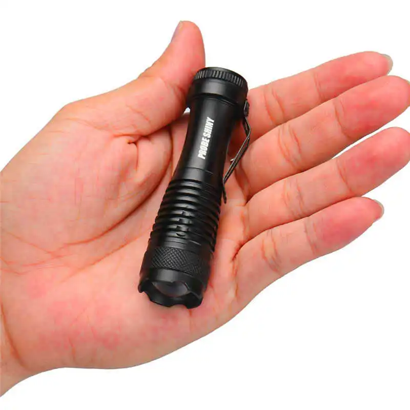 

Q5 AA/14500 3Mode ZOOM LED Super Bright Flashlight MINI Police Torch powerful led flashlight rechargeable 18650 #4A27
