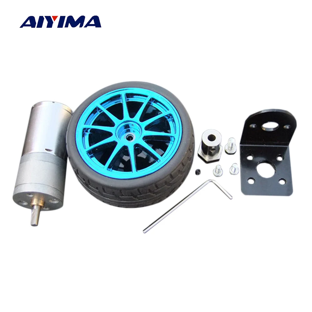 

Aiyima DC 6V 100RPM Gear Motor Intelligent Robot Trolley Motor High Torque Motor All-metal Gear Robo Reducter