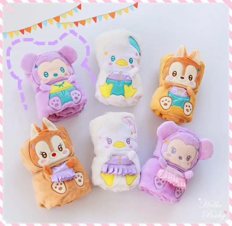 

1pc Cartoon Donald Duck Mickey Minnie Dale Chip squirrel Cushion Sleep air-condition nap blanket creative birthday gifts