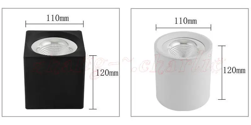 15 W 20 W CREE УДАРА светодиодный Светодиодный светильник потолочный светильник AC85-265V поверхностного монтажа шкафа стены направленный свет