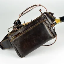 Натуральная кожа, поясная сумка из воловьей кожи, сумки-мессенджеры для мужчин, мужские маленькие сумки, нагрудные сумки из воловьей кожи, кошелек, поясная сумка