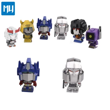

Q version Autobots, Decepticons puzzle 3D color metal assembly model 6pcs/a lot jigsaw toys Collection gift