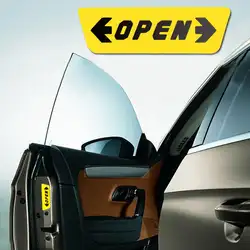 4 шт./компл. «открыто» на автомобильную дверь клейкая отражающая лента предупреждающий знак безопасности наклейки на авто