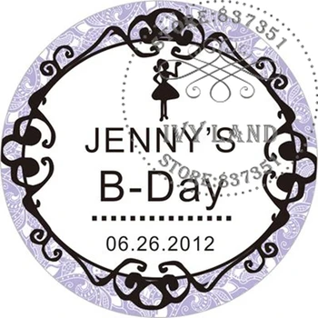 

Free Shipping,New Paper,Custom Adhesive Sticker / Label,For Baby Shower / Birthday,Circle 5cm,B2