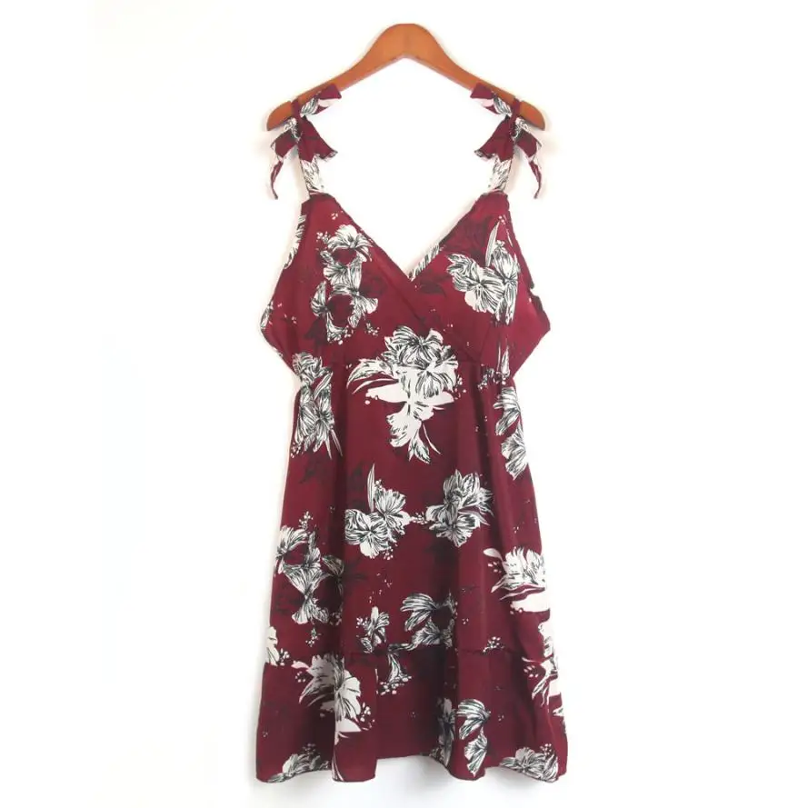 Snowshine4 # J06 2018 модное популярное летнее платье женское Повседневное с принтом Camisole
