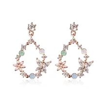 JCYMONG/ корейские простые Хрустальные акриловые серьги-гвоздики с цветочным узором для женщин и девушек, милые модные серьги, серьги-гвоздики d oreille femme