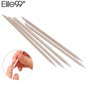 Elite99 5 шт. новые мертвая кожа Кутикулы Толкатели Оригинальный оранжевый дерево дизайн ногтей инструменты светодио дный для LED УФ гель Лаки - изображение