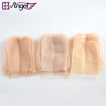 

Wholesale 100pcs 4*4inch U Part Lace Front Wig Mono-filament Swiss Lace Net Toupee Basement for Making Wig Top Closure 3 Colors