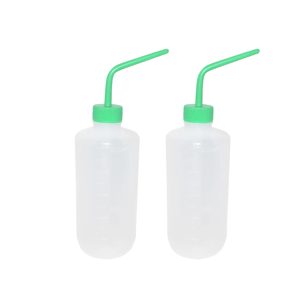 Garden Watering Can/Tattoo Plastic Squeeze Water/Soap Wash Bottle - Green, 500ml (2Pack)