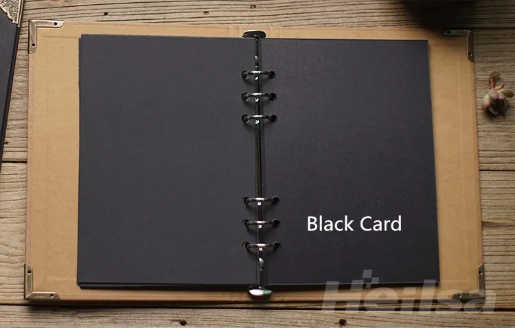А5 черный крафт льняная Обложка вкладыш небольшой альбом ручной толстый планшет для бумаг персонализированный альбом меню блокнот креативный альбом для скрапбукинга