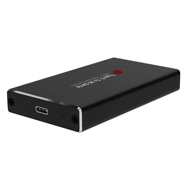 Новый для Алюминий HDD Box USB3.1 USB-C Тип C до MSATA к USB3.0 SSD корпус жесткий диск коробка внешний с USB кабель