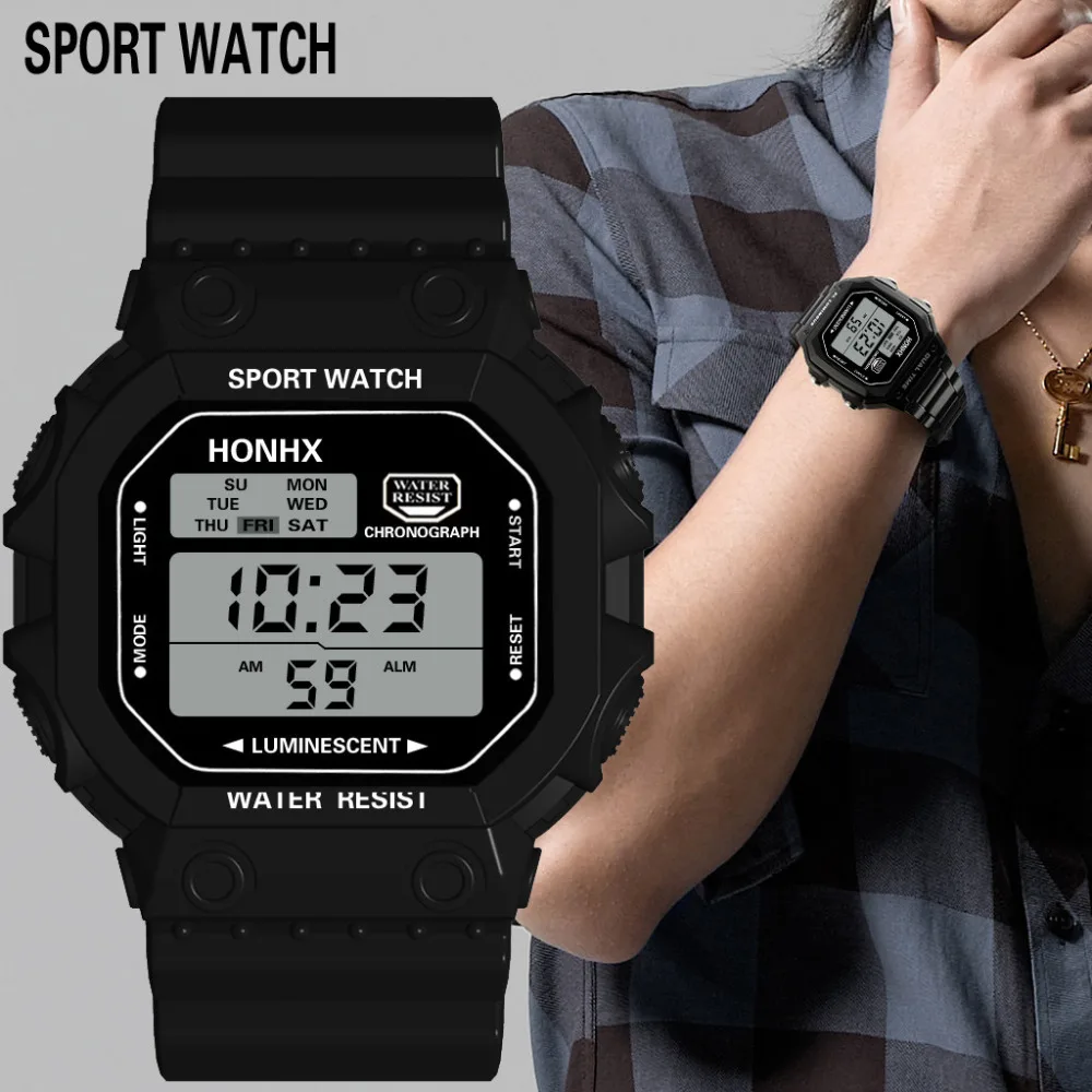 Список, женские наручные часы с будильником, календарь, женские часы, водонепроницаемые электронные спортивные часы, reloj deportivo hombre& A