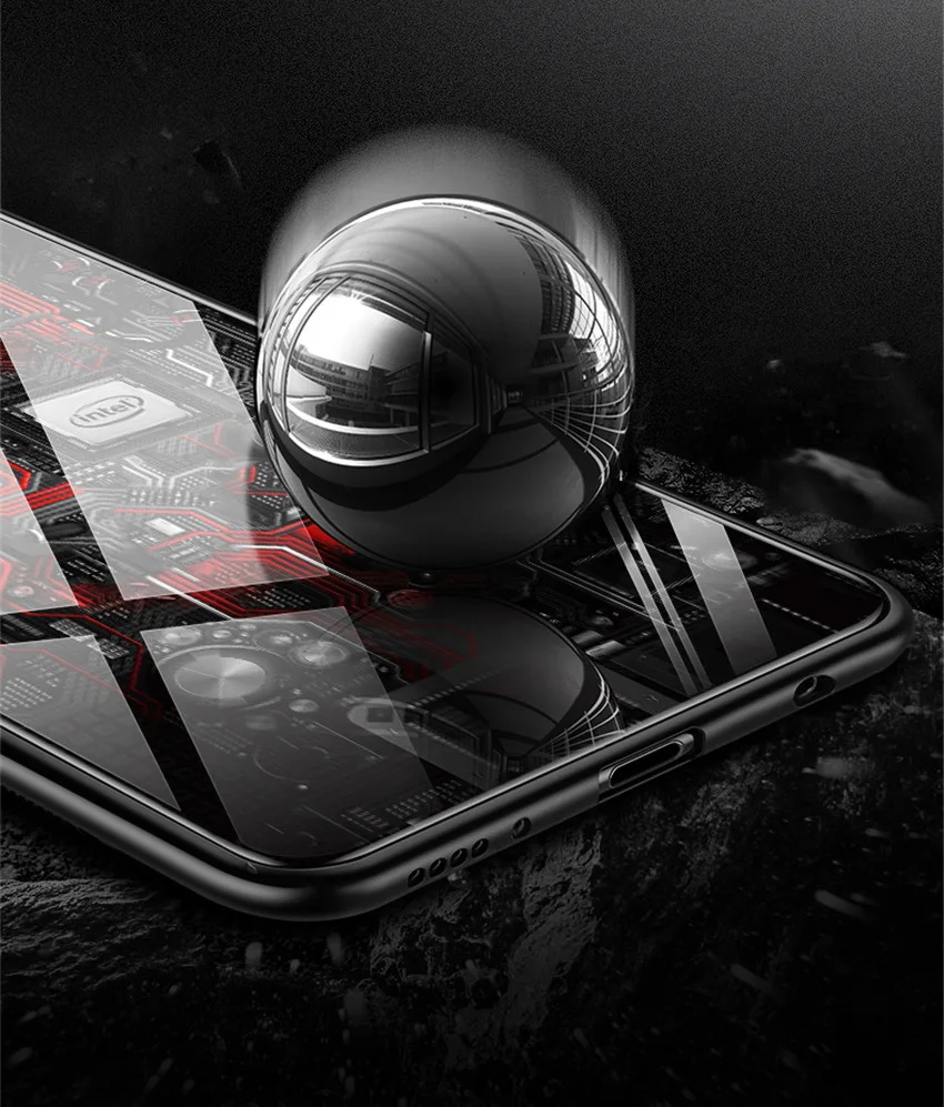 Aixuan for Xiaomi Redmi Note 7 Pro Glass Case Coque Silicone Shockproof Luxury Tempered Glass Cover For Xiaomi Redmi Note 7 (4)