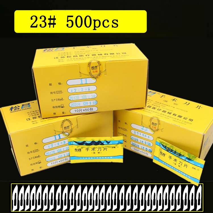 

100pcs/lot Blade 23# Surgery Scalpel Opening Repair Tools Knife for Disposable Sterile/Mobile Phone/Beauty/DIY free shipping