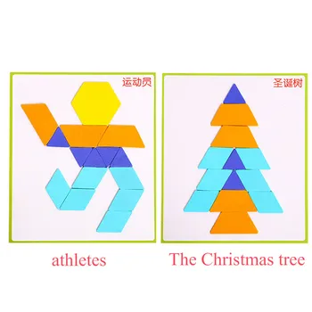 

1 Set Wooden Early Childhood Early Learning Multi-function Creative Puzzle Color Cognitive Development Puzzle