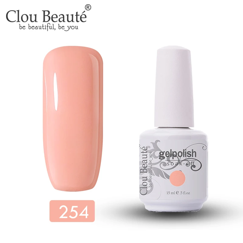 Гель-лак для ногтей Clou Beaute, 15 мл, 47 цветов, СВЕТОДИОДНЫЙ УФ-Гель-лак для ногтей, желтый, оранжевый, розовый, красный, впитывающий гель, эмаль, УФ-Гель-лак - Цвет: 11254