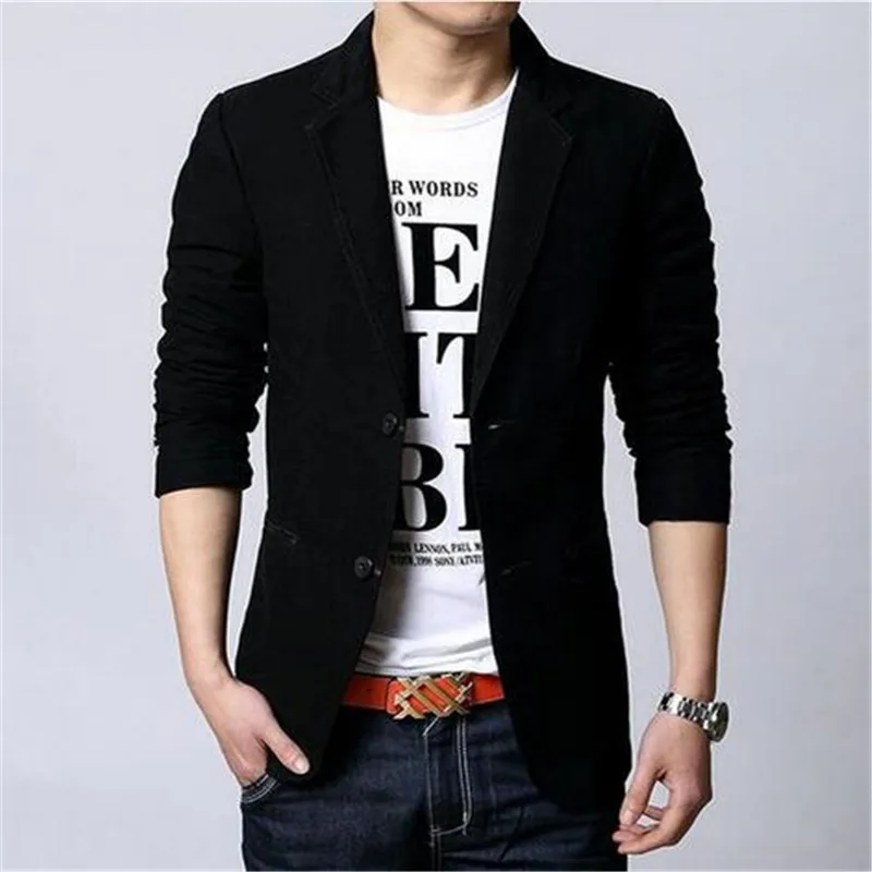 

Men's Casual Blazers 2018 Hot Sale Leisure Suit Fashion Slim Fitted Male Blazers Single Breasted Costume Homme MWX413