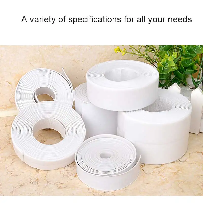 

Novel Self Adhesive Tape Bathtub Bathroom Shower Toilet Kitchen Wall Sealing Waterproof Mildewproof Tape Shipping