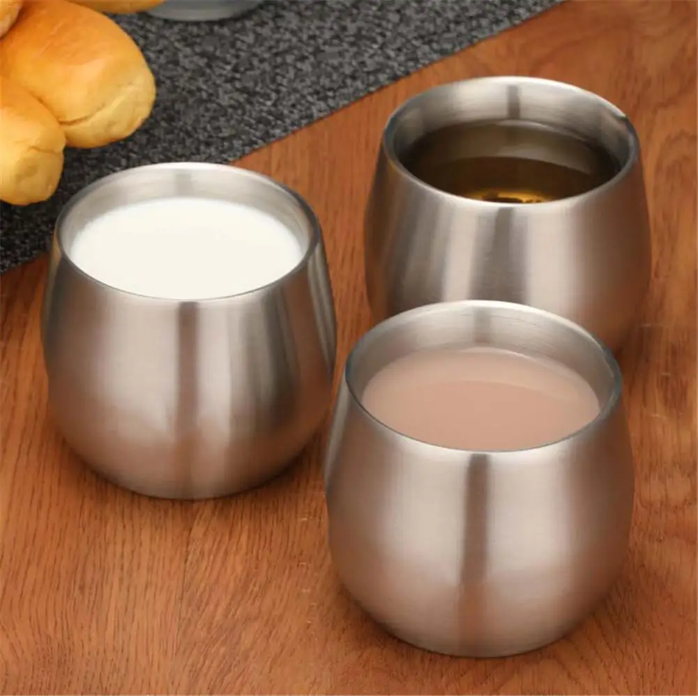 Нержавеющая сталь с двойными стенками Insulatio anti-ошпарить Кофе чашки двухслойный офис бытовой изоляции молоко стакана воды