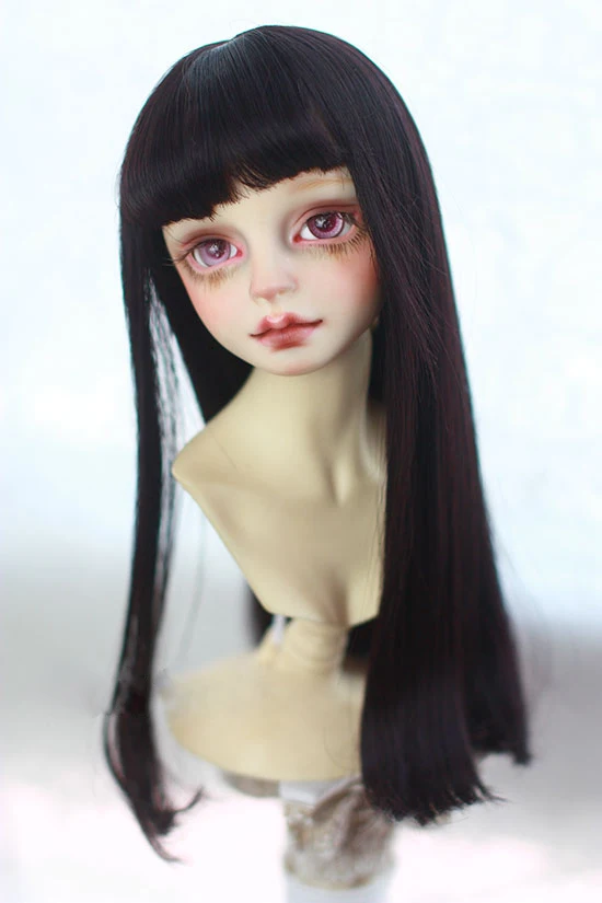 BJD кукла парики цвета: черный, фиолетовый, высокотемпературный провод воздуха взрыва длинные парики для 1/3 1/4 1/6 BJD DD SD MSD YOSD кукла парики